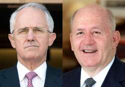 Portrait photos of Former Prime Minister Malcolm Turnbull (left) and Governor-General Peter Cosgrove (right)