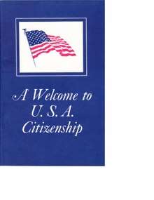 A Welcome to U.S.A. Citizenship